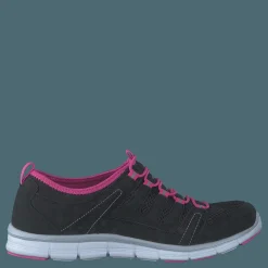Polecat 435-2311 Comfort Sock Black/Fuchsia Svart Best