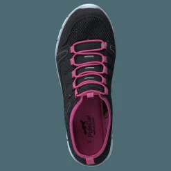 Polecat 435-2311 Comfort Sock Black/Fuchsia Svart Best