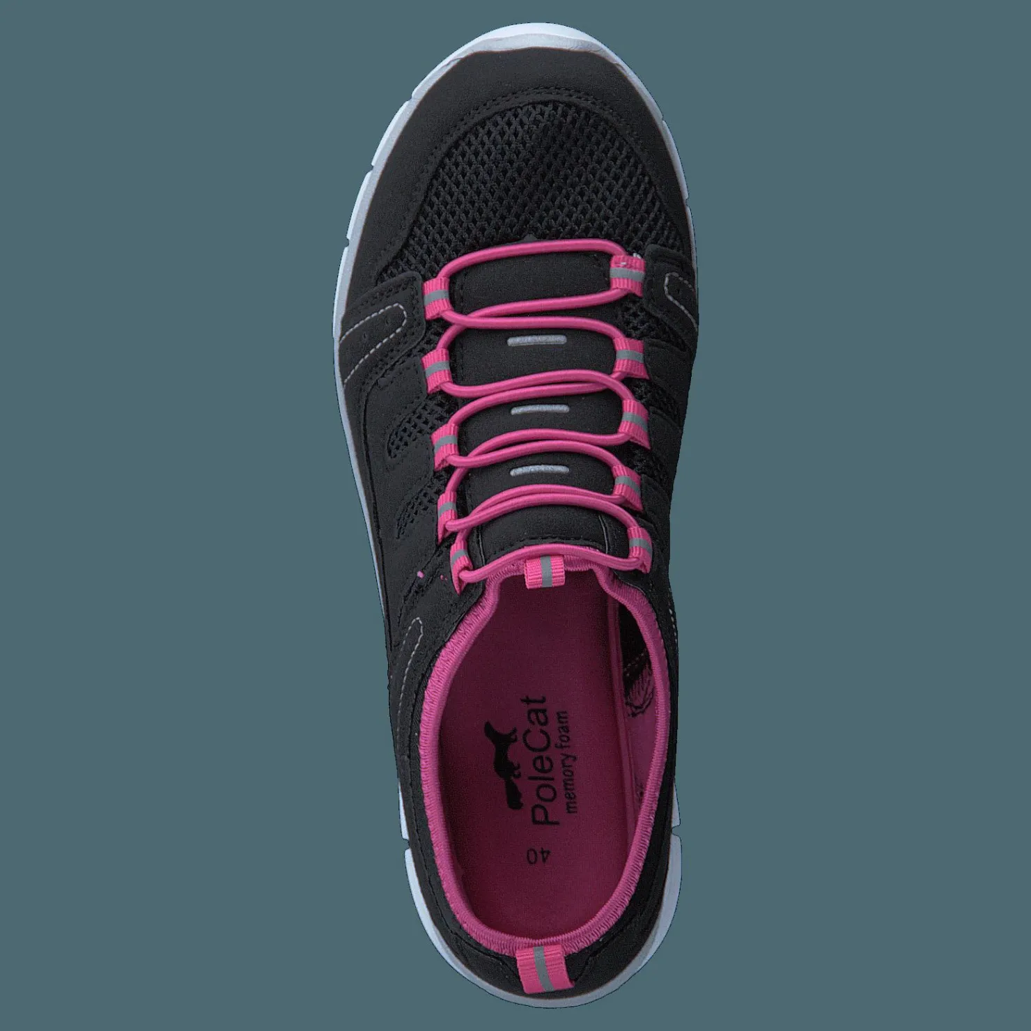 Polecat 435-2311 Comfort Sock Black/Fuchsia Svart Best