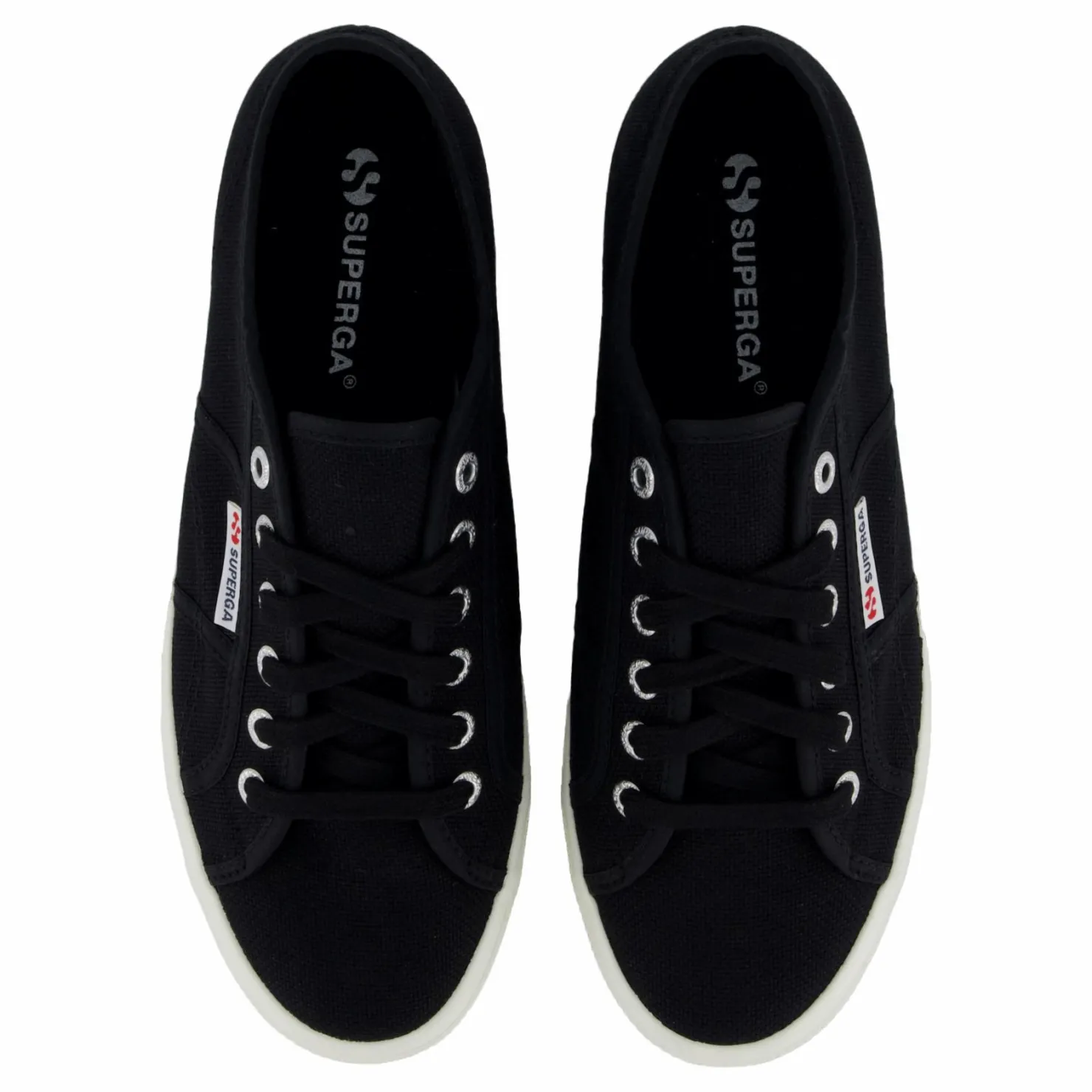 Superga 2740 Platform Adk Black/f Avor Adk Black/f Avorio Svart Clearance