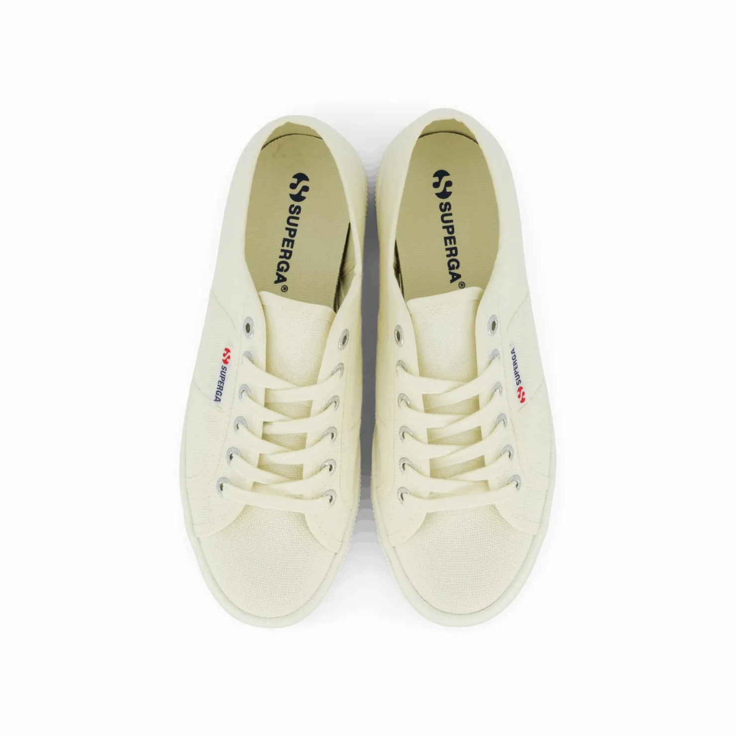Superga 2740 Platform Akj Beigelt Eggshell Vit Sale