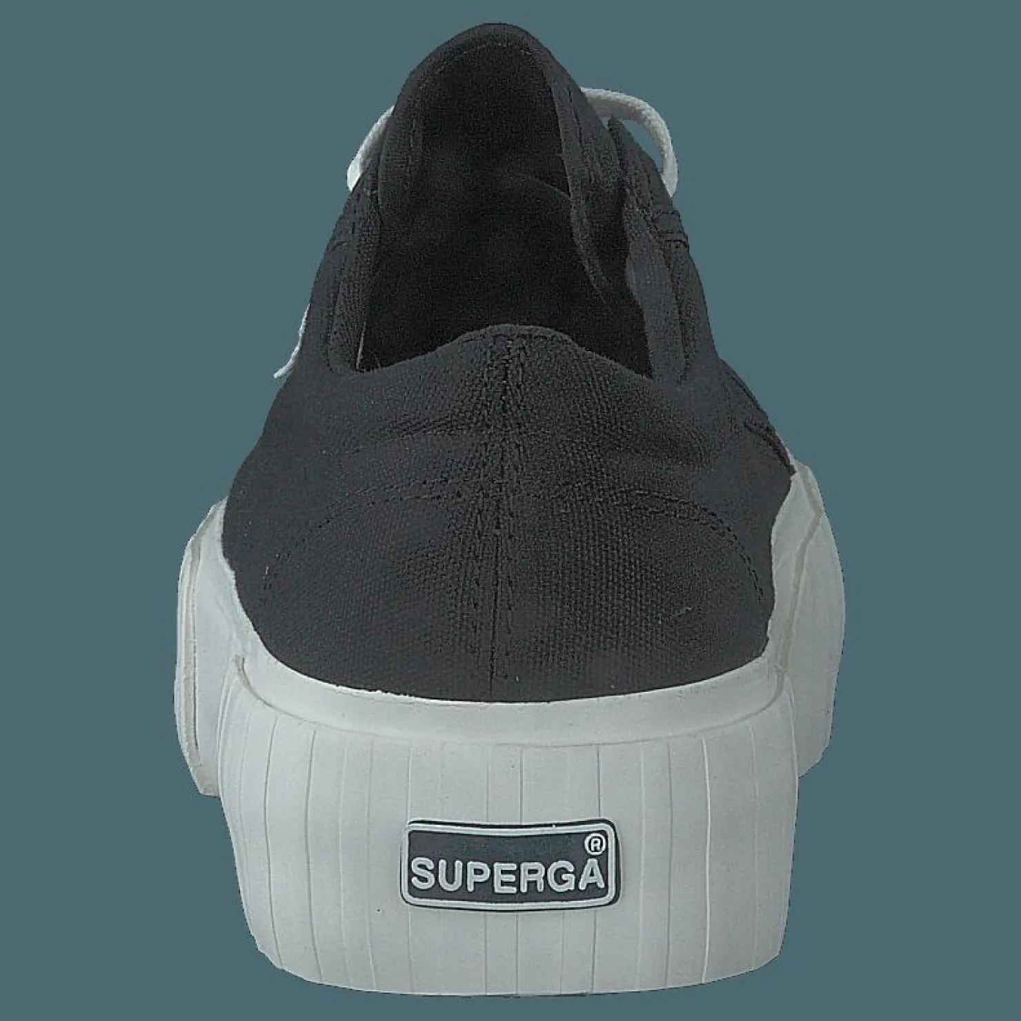 Superga 2631 Stripe Platform Blk-wht Avorio Svart Discount