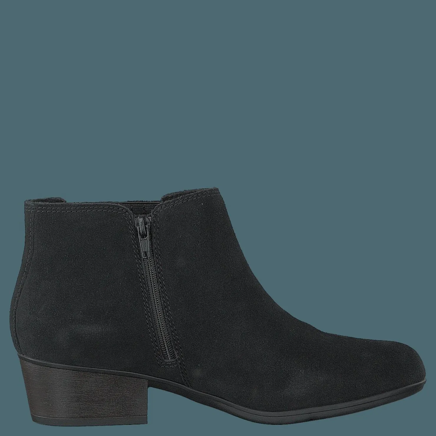 Clarks Adreena Flora Black Suede Svart Outlet