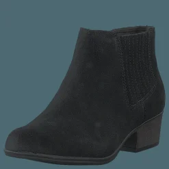 Clarks Adreena Flora Black Suede Svart Outlet