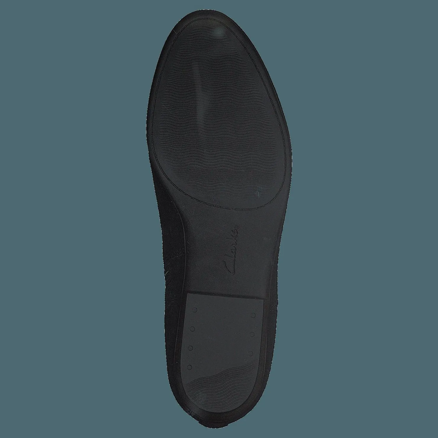 Clarks Adreena Flora Black Suede Svart Outlet