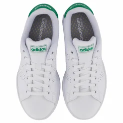 adidas Advantage Shoes Cloud White / Cloud White / Green Vit Clearance