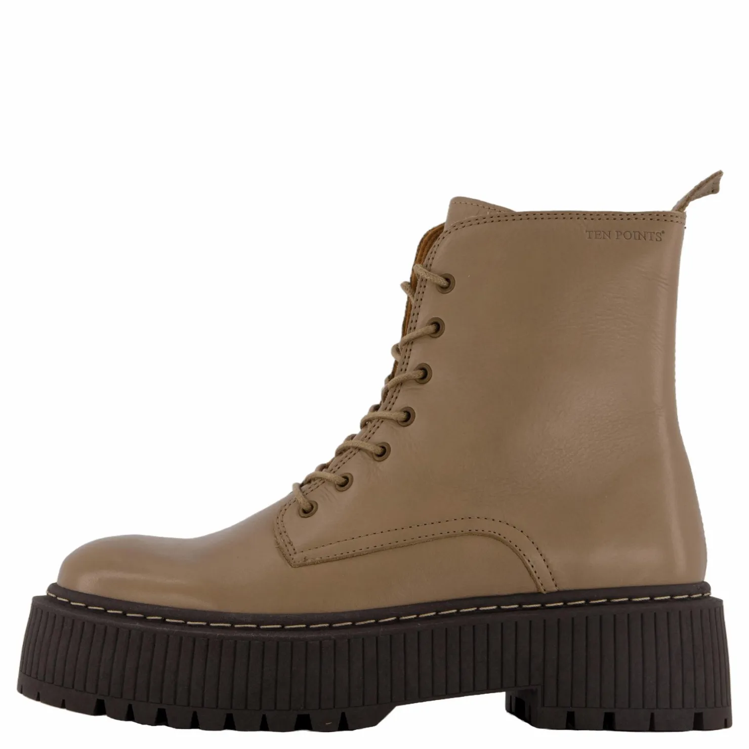 Ten Points Alina Laced Boots Taupe Brun Hot