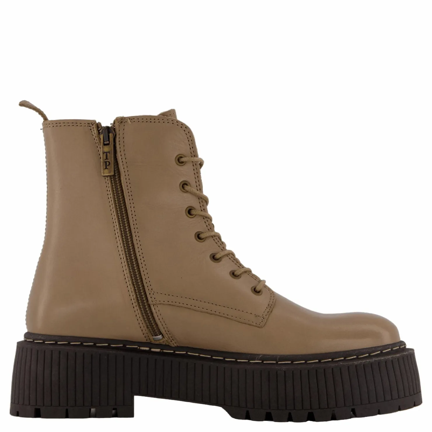 Ten Points Alina Laced Boots Taupe Brun Hot