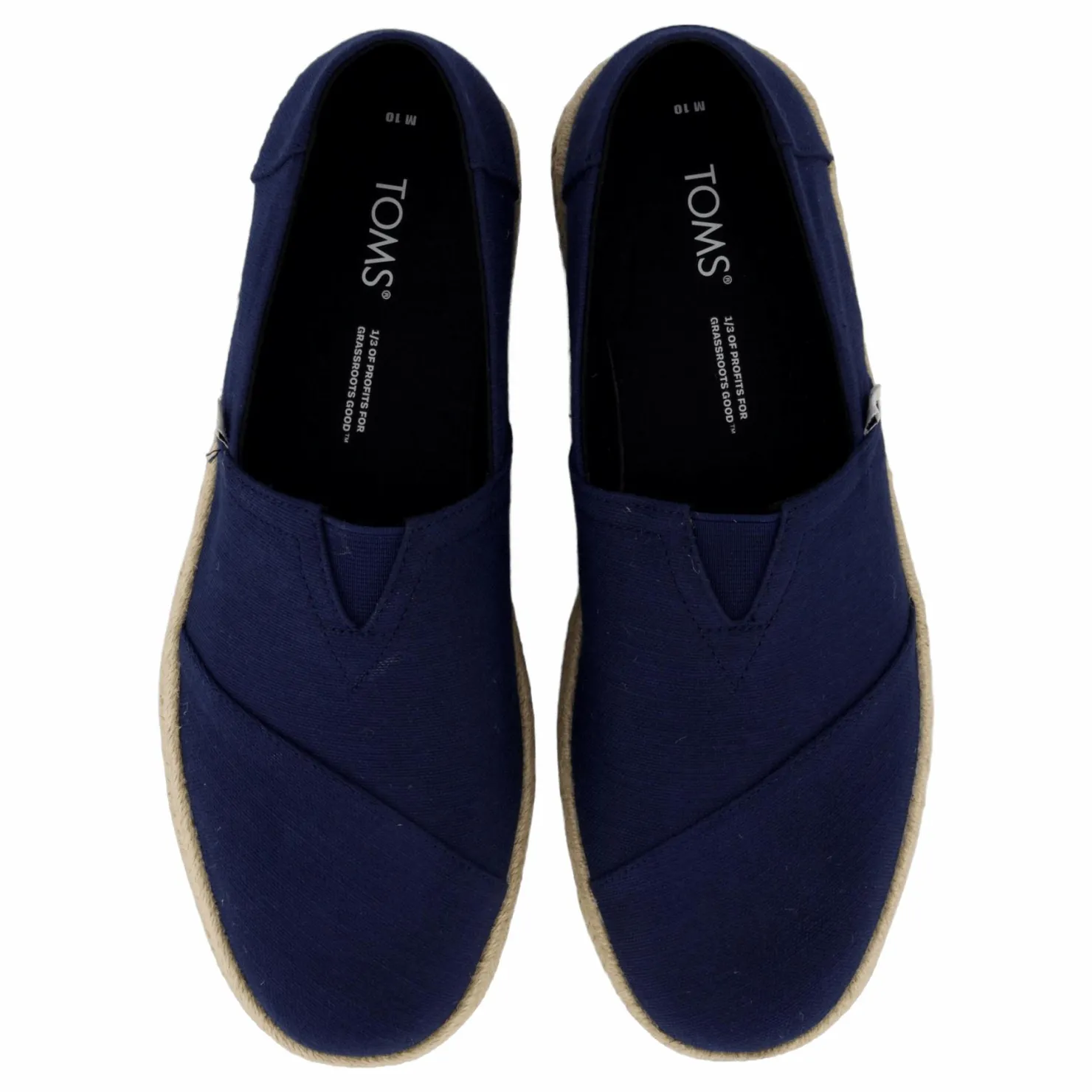 Toms Alp Recycled Cotton Slubby Wov Navy Blue New