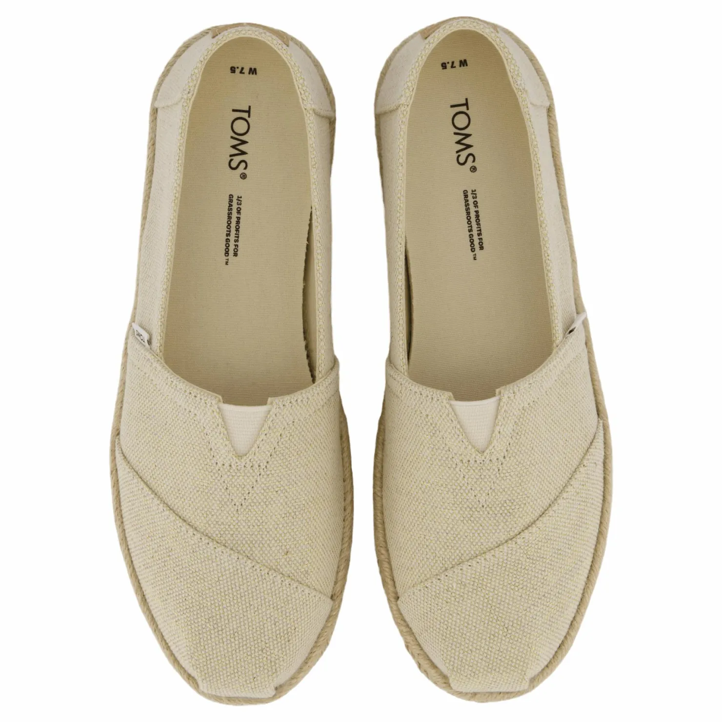 Toms Alp Rope Metallic Linen Natural Beige Sale