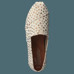 Toms Alpargata Rose Gold/natural Canvas Dots Guld och Beige Hot