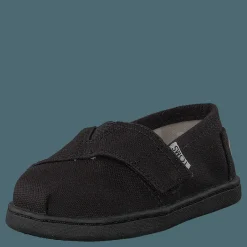 Toms Alpargata Tiny Black Canvas Svart Clearance