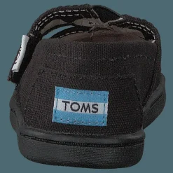 Toms Alpargata Tiny Black Canvas Svart Clearance