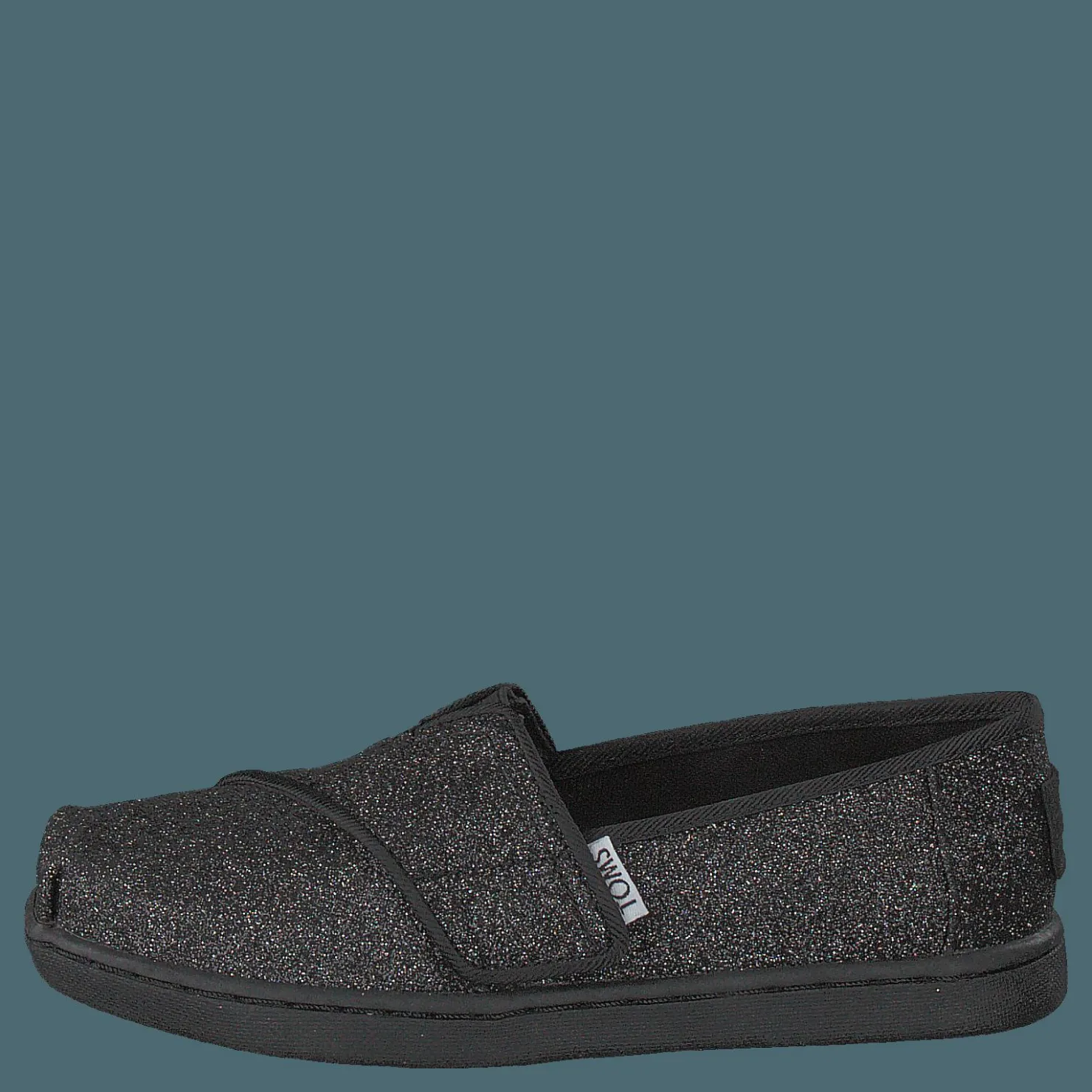 Toms Alpargata Tiny Black Iridescent Glimmer Svart Outlet