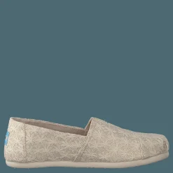 Toms Alpargata Youth Natural Daisy Metallic Beige