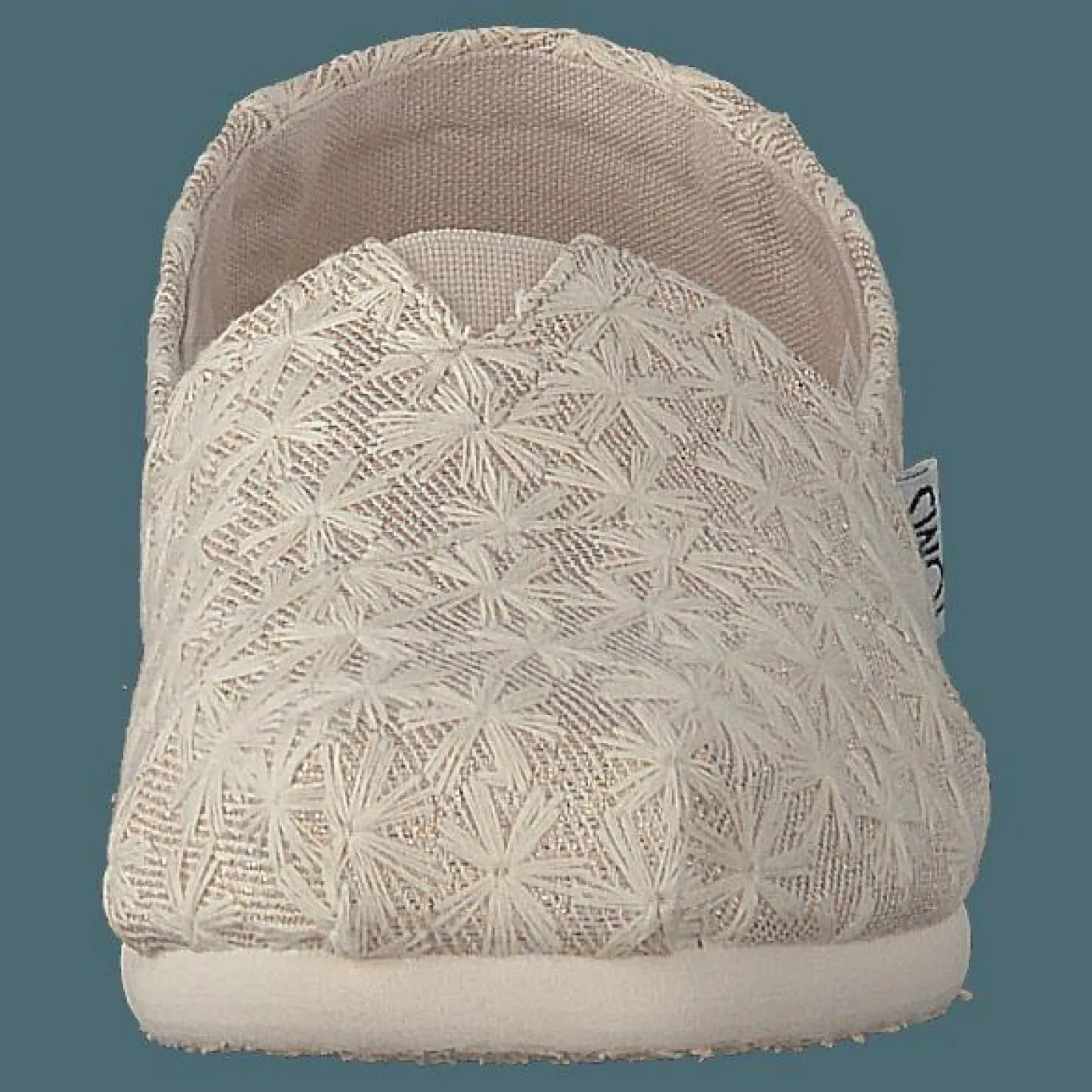 Toms Alpargata Youth Natural Daisy Metallic Beige