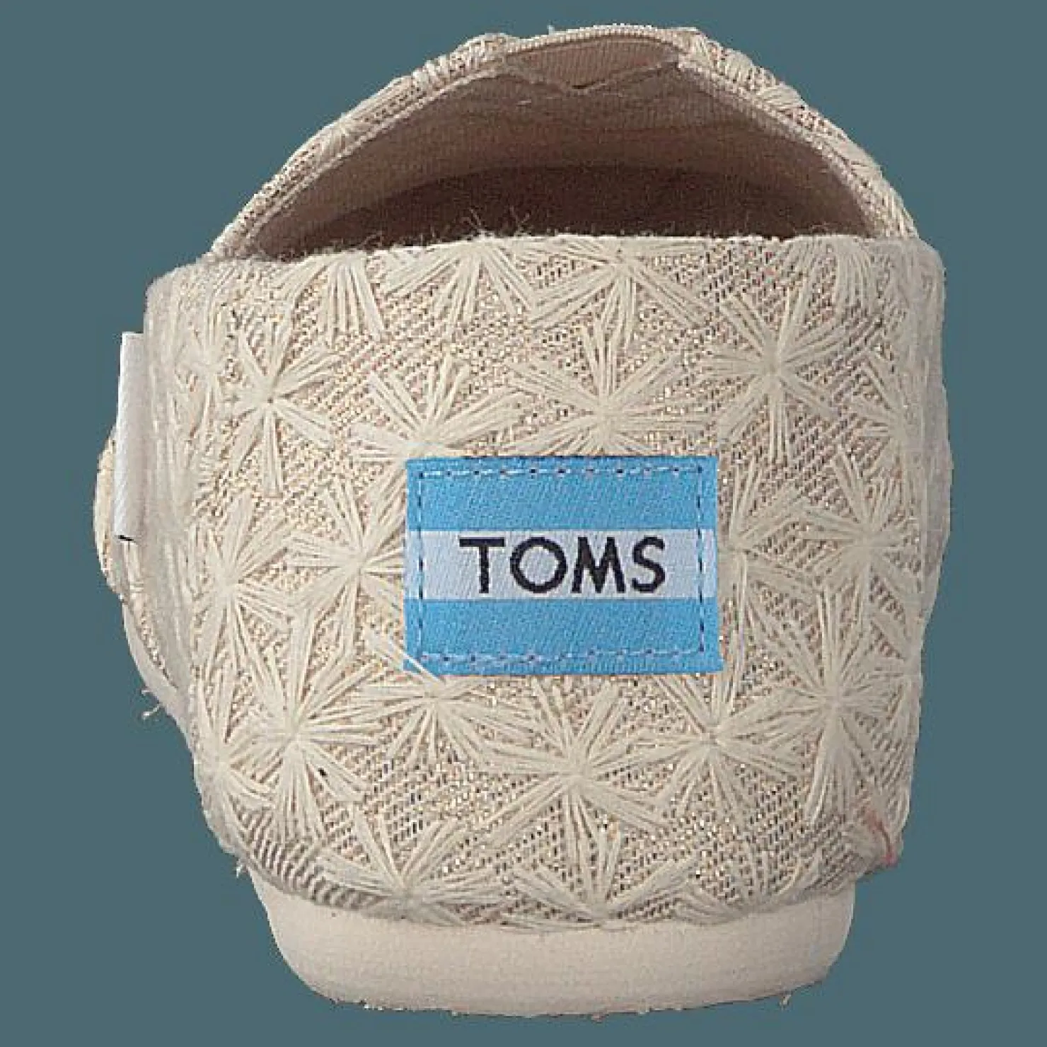 Toms Alpargata Youth Natural Daisy Metallic Beige