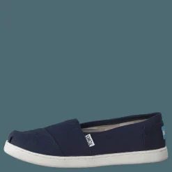 Toms Alpargata Youth Navy Canvas Blå Online