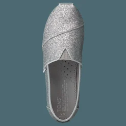 Toms Alpargata Youth Silver Iridescent Glimmer Silver och Grå