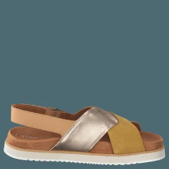 Toms Amb Gld Suede/metall Wm Marisa Gold Guld och Brun Clearance