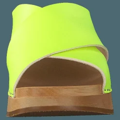 Swedish Hasbeens Anette High Neon Yellow Beige och Grön New