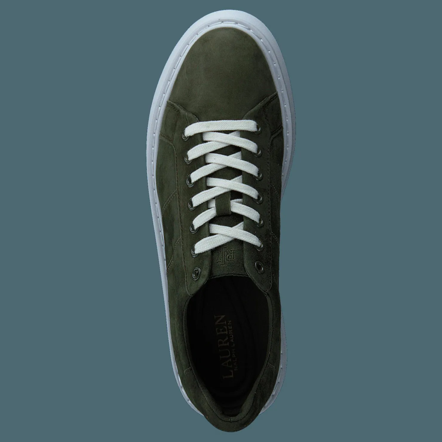 Lauren Ralph Lauren Angeline IV Suede Sneaker Classic Olive Grön Discount