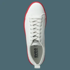 Svea Arlo Three Antique White, Red Outsole Vit Best