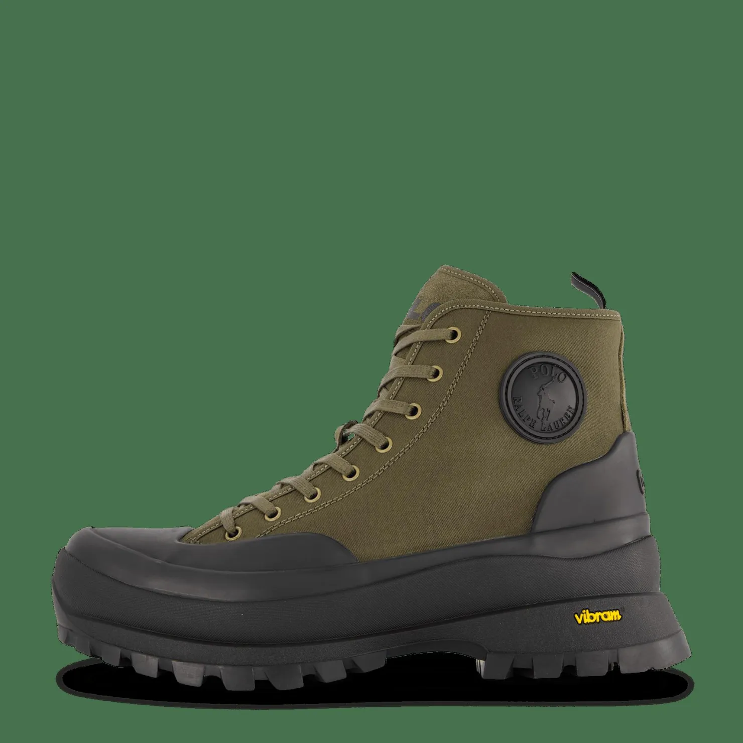 Polo Ralph Lauren Armin Waxed Twill Sneaker Boot Canopy Olv Green Discount