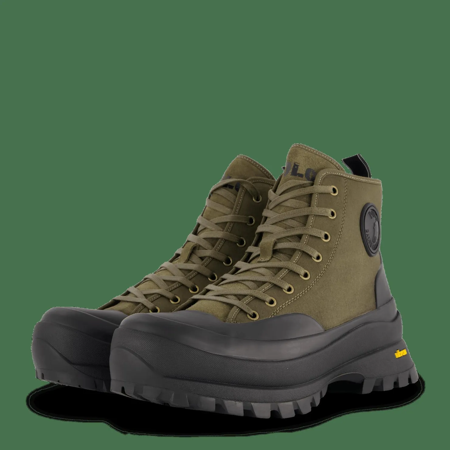 Polo Ralph Lauren Armin Waxed Twill Sneaker Boot Canopy Olv Green Discount