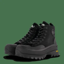 Polo Ralph Lauren Armin Waxed Twill Trainer Boot Black Svart Online