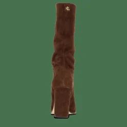 Lauren Ralph Lauren Artizan II Suede Boot Chestnut Brown Beige Discount