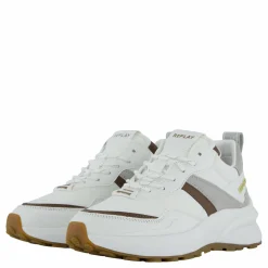 Replay Athena Run White Brown Vit Hot