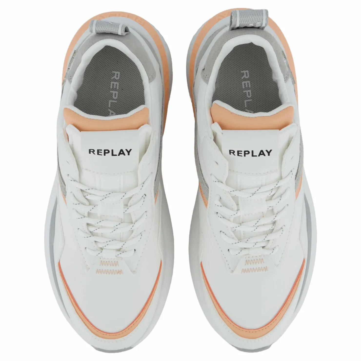 Replay Athena Run White Orange Vit och Orange New