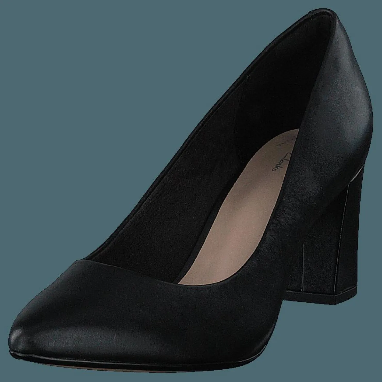 Clarks Aubrie Sun Black Leather Svart Clearance
