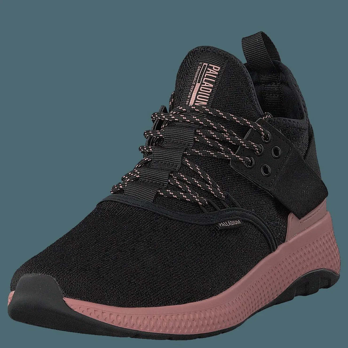 Palladium Ax_eon Lace Knit Black/Rose Tan Svart Outlet