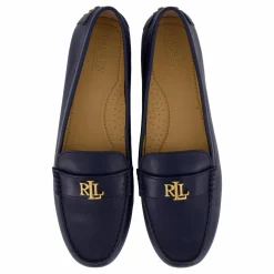 Lauren Ralph Lauren Barnsbury Nappa Leather Driver Refined Navy Blå Outlet