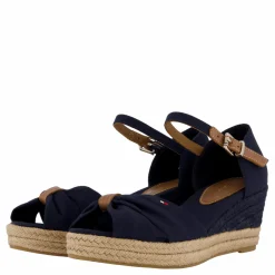 Tommy Hilfiger Basic Open Toe Mid Wedge Blå