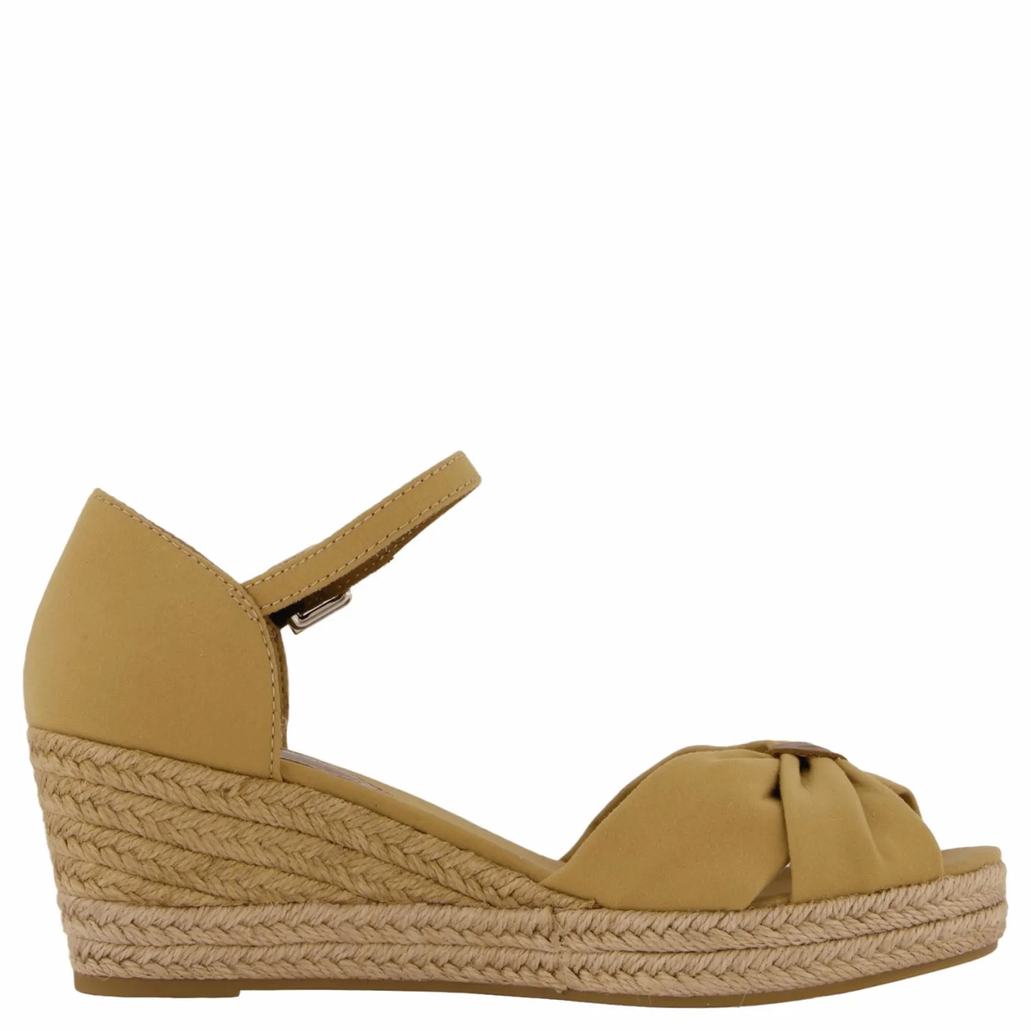 Tommy Hilfiger Basic Open Toe Mid Wedge Khaki Beige Outlet