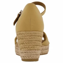 Tommy Hilfiger Basic Open Toe Mid Wedge Khaki Beige Outlet