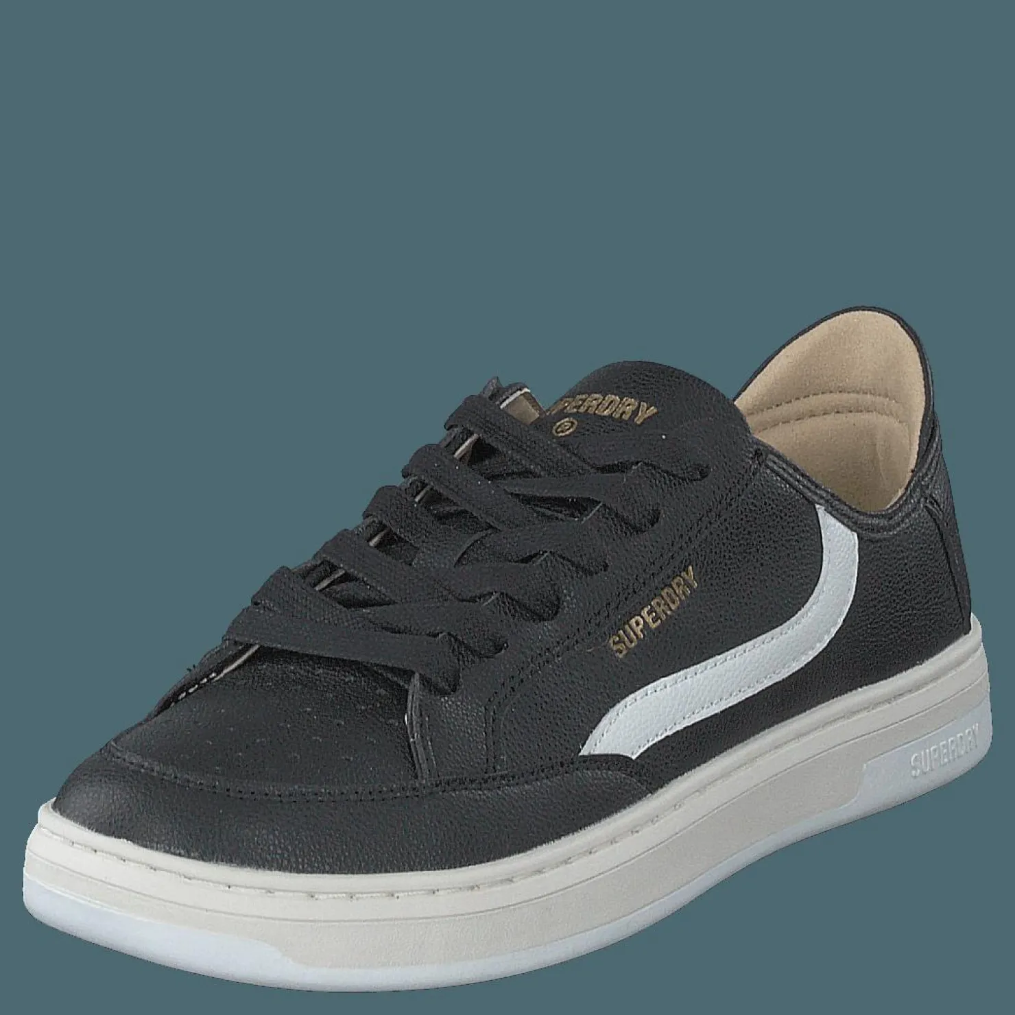 Superdry Basket Lux Low Trainer Black/white Svart Sale