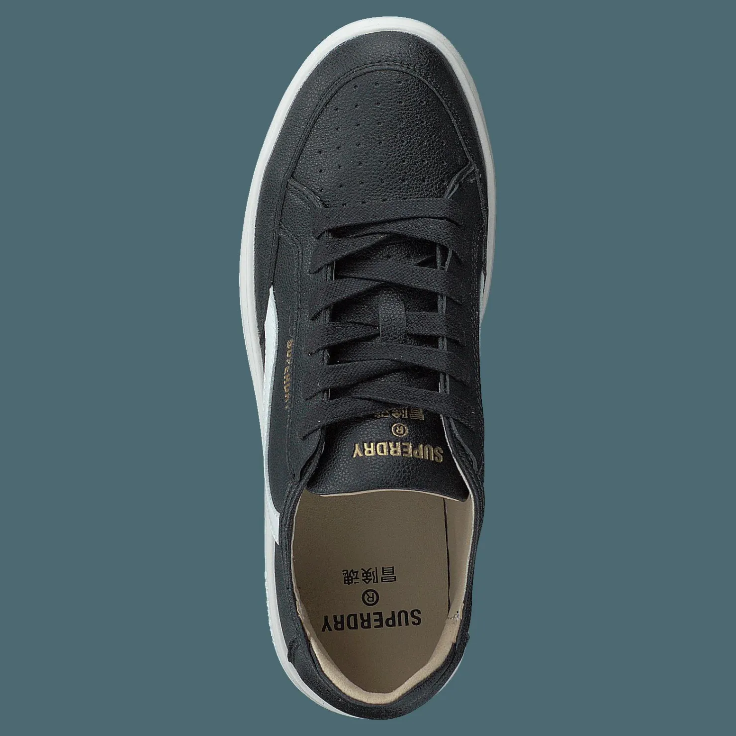 Superdry Basket Lux Low Trainer Black/white Svart Sale