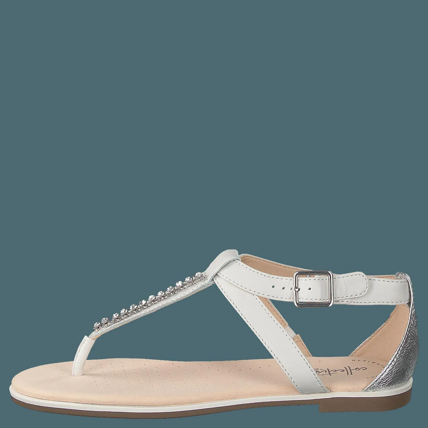 Clarks Bay Poppy White Silver Silver, Beige och Vit Online
