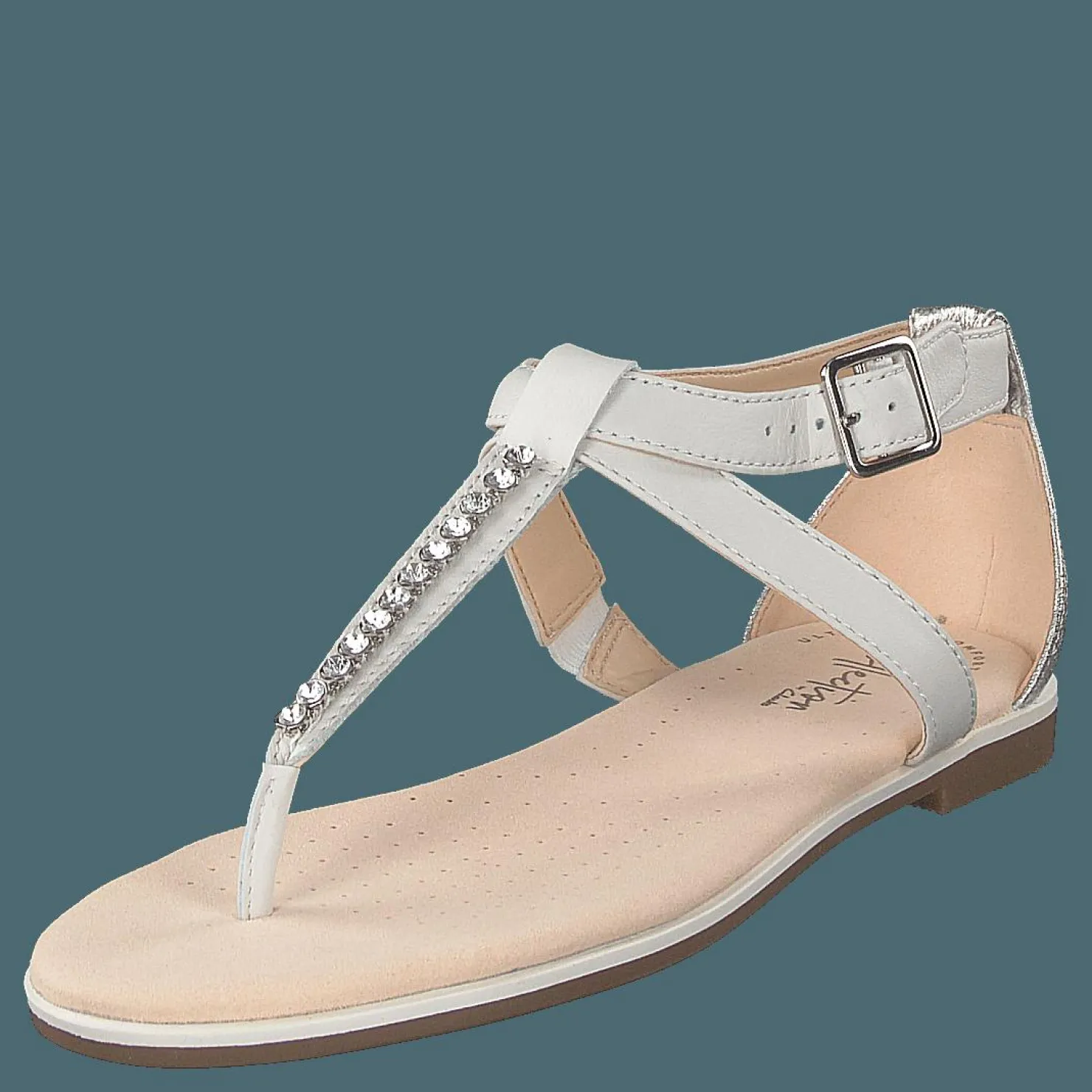Clarks Bay Poppy White Silver Silver, Beige och Vit Online