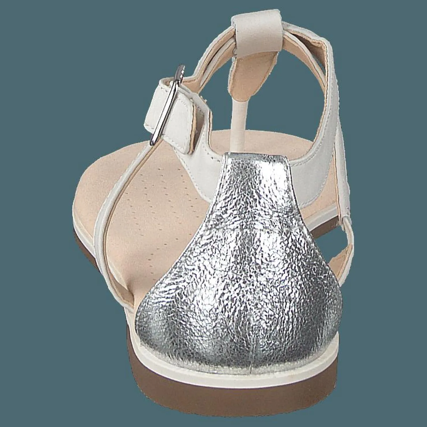 Clarks Bay Poppy White Silver Silver, Beige och Vit Online