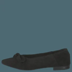 Bianco Berna Suede Bow Shoe 101 - Black 1 Svart Online