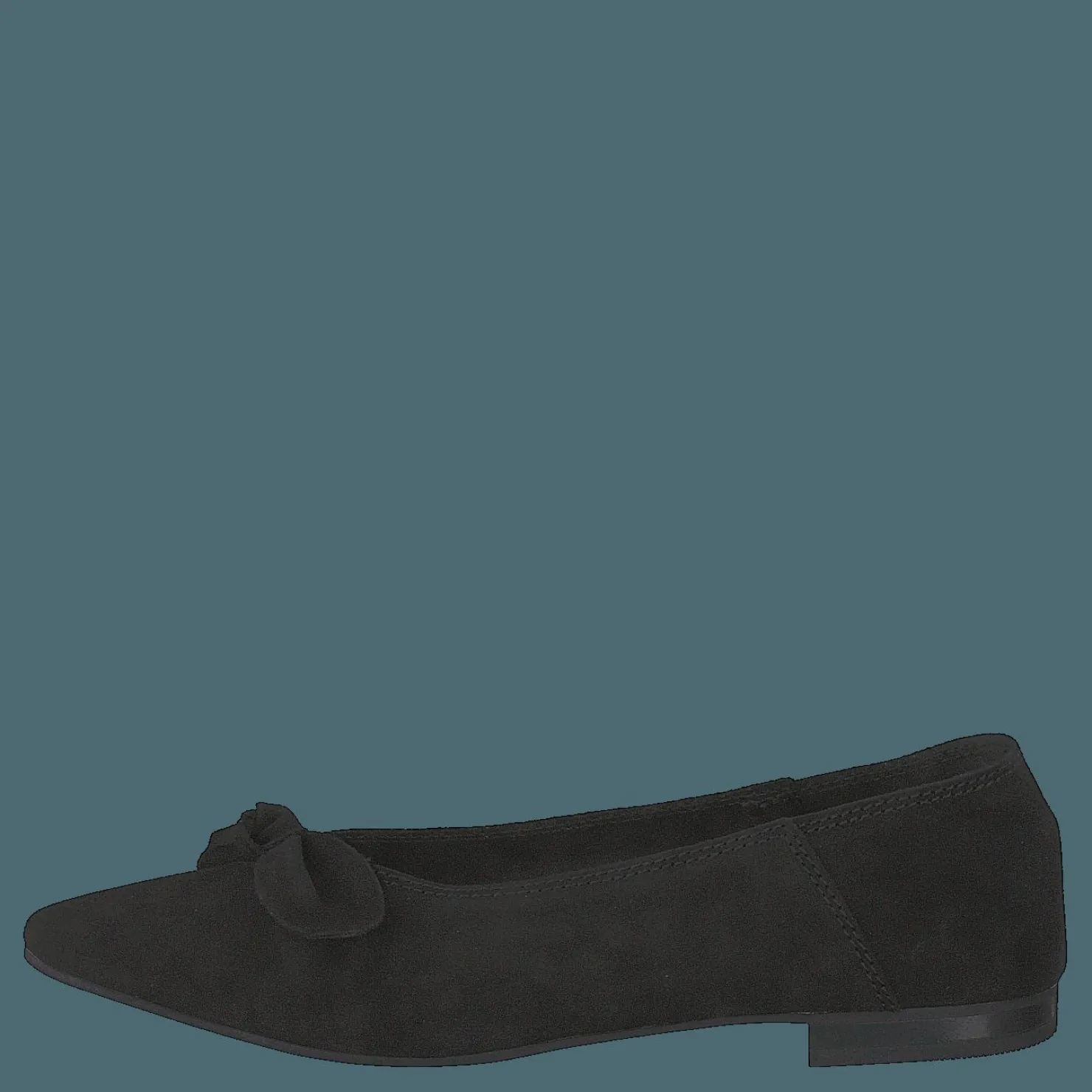 Bianco Berna Suede Bow Shoe 101 - Black 1 Svart Online