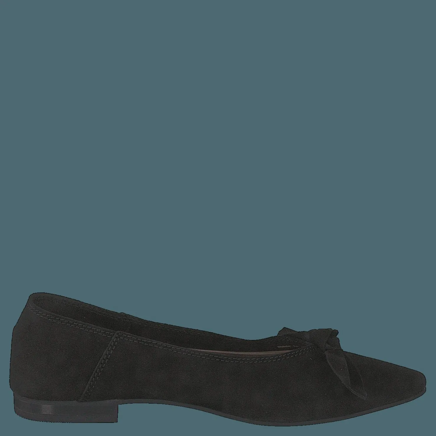 Bianco Berna Suede Bow Shoe 101 - Black 1 Svart Online