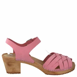 Mohedatoffeln Betty Nubuck Pale Pink Brun och Rosa Hot