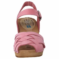 Mohedatoffeln Betty Nubuck Pale Pink Brun och Rosa Hot