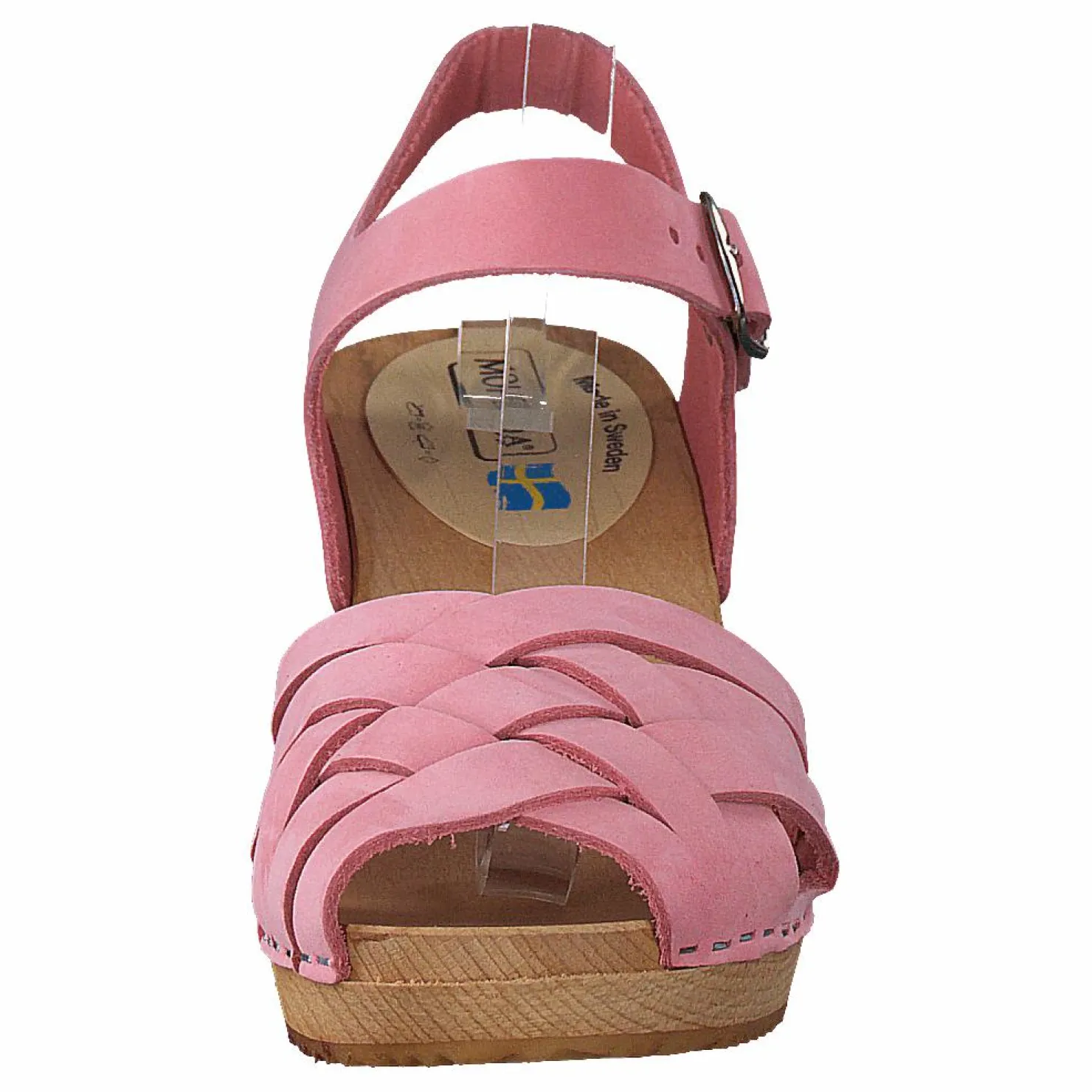 Mohedatoffeln Betty Nubuck Pale Pink Brun och Rosa Hot